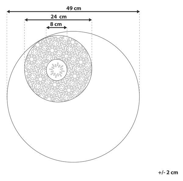 Závěsná ozdoba RUBIDIUM Kov 49 cm Černá