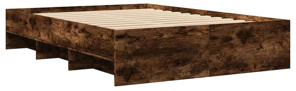 Rám postele bez matrace kouřový dub 120x190 cm kompozitní dřevo 3295699