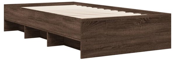 Rám postele bez matrace hnědý dub 75 x 190 cm kompozitní dřevo 3295715
