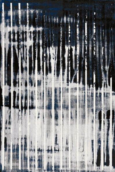 Kusový koberec vlněný Agnella Agnus Visible Černý Šedý Rozměr: 133x180 cm