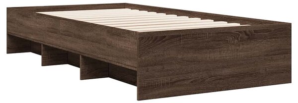 Rám postele bez matrace hnědý dub 90 x 200 cm kompozitní dřevo 3295680