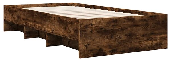 Rám postele bez matrace kouřový dub 90x200 cm kompozitní dřevo 3295678