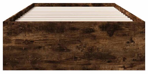 Rám postele bez matrace kouřový dub 90x200 cm kompozitní dřevo 3295678