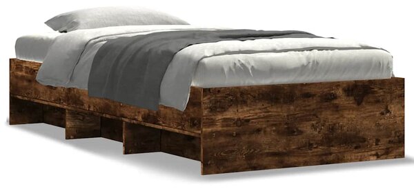 Rám postele bez matrace kouřový dub 90x200 cm kompozitní dřevo 3295678