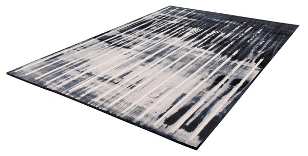 Kusový koberec vlněný Agnella Agnus Visible Černý Šedý Rozměr: 133x180 cm