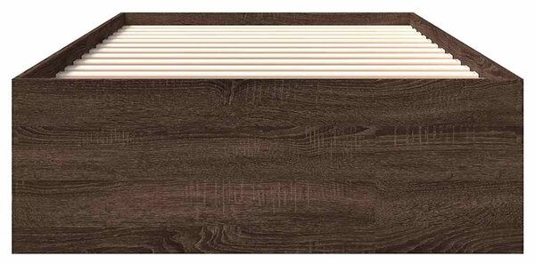 Rám postele bez matrace hnědý dub 90 x 200 cm kompozitní dřevo 3295680