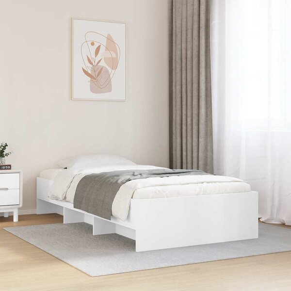 Rám postele bílý 75 x 190 cm kompozitní dřevo 3295709