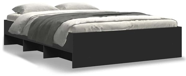 Rám postele černý 140 x 190 cm kompozitní dřevo 3295682