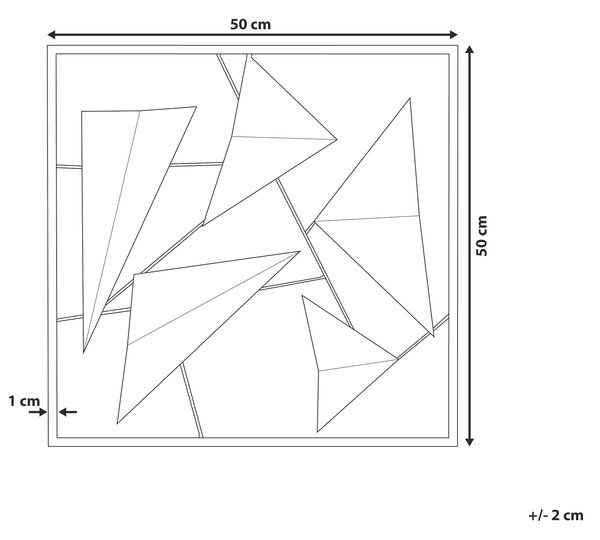 Závěsná ozdoba ZINC Kov 50 cm Modrá