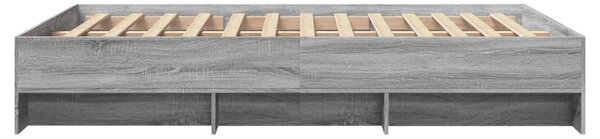 Rám postele šedý sonoma 135 x 190 cm kompozitní dřevo 3295693