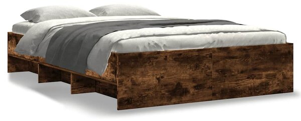 Rám postele bez matrace kouřový dub 120x190 cm kompozitní dřevo 3295699
