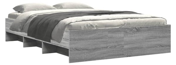 Rám postele šedý sonoma 135 x 190 cm kompozitní dřevo 3295693