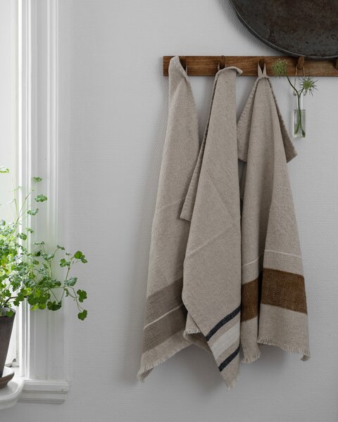 ERNST Kuchyňská utěrka Stripe Beige EF562