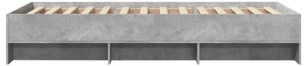 Rám postele betonově šedý 75 x 190 cm kompozitní dřevo 3295712