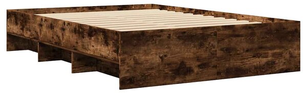 Rám postele bez matrace kouřový dub 120x190 cm kompozitní dřevo 3295699