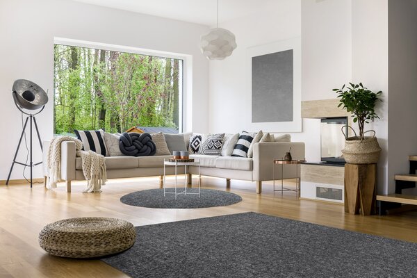 Makro Abra Kusový koberec vhodný k praní v pračce ILDO 71181070 antracit šedý Rozměr: 60x115 cm