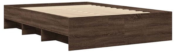 Rám postele bez matrace hnědý dub 120 x 190 cm kompozitní dřevo 3295701