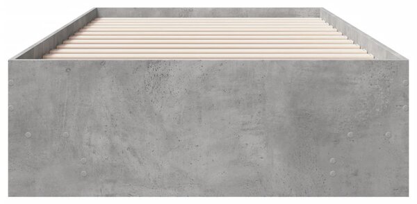 Rám postele betonově šedý 75 x 190 cm kompozitní dřevo 3295712