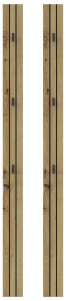 ŠATNÍ PANEL, černá, dub artisan, 13/160/1,6 cm Xora - Šatní panely, Online Only