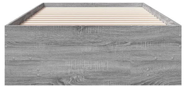 Rám postele šedý sonoma 90 x 190 cm kompozitní dřevo 3295707