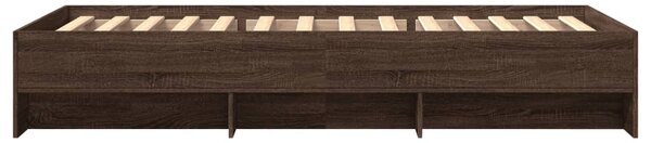 Rám postele bez matrace hnědý dub 75 x 190 cm kompozitní dřevo 3295715