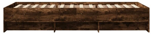 Rám postele bez matrace kouřový dub 75x190 cm kompozitní dřevo 3295713