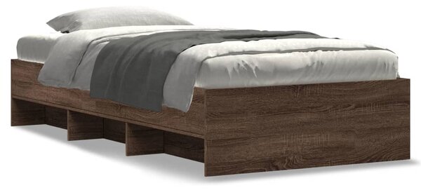Rám postele bez matrace hnědý dub 75 x 190 cm kompozitní dřevo 3295715