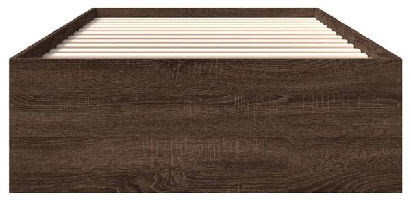 Rám postele bez matrace hnědý dub 75 x 190 cm kompozitní dřevo 3295715