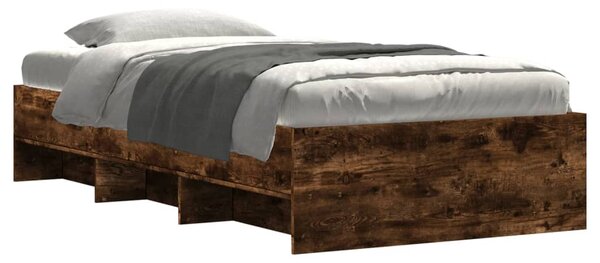 Rám postele bez matrace kouřový dub 75x190 cm kompozitní dřevo 3295713