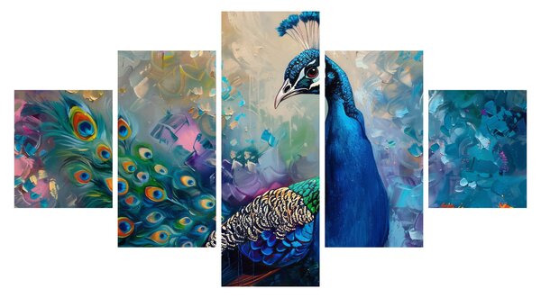 Obraz - Malba páva (125x70 cm)