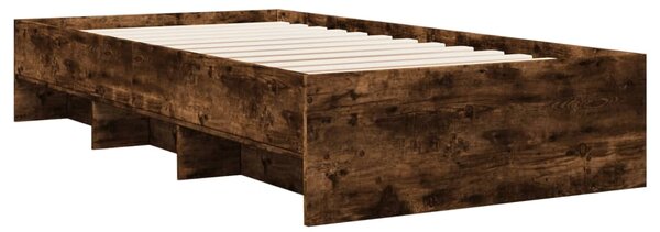 Rám postele bez matrace kouřový dub 75x190 cm kompozitní dřevo 3295713