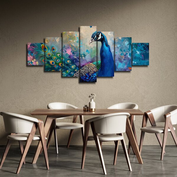 Obraz - Malba páva (210x100 cm)