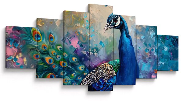 Obraz - Malba páva (210x100 cm)