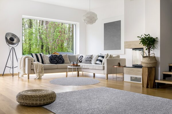 Makro Abra Kusový koberec vhodný k praní v pračce ILDO 71181060 stříbrný Rozměr: 60x115 cm