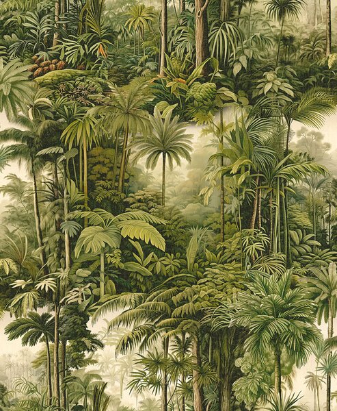 Vliesová tapeta na zeď, zelená, palmy, džungle, 127913, Arboretum, Graham Brown Premium