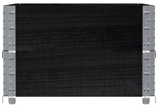 Zahradní truhlík černý 80 x 60 cm masivní borové dřevo 3295840