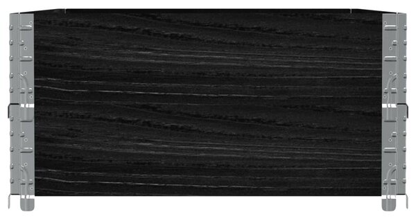 Zahradní truhlík černý 120 x 80 cm masivní borové dřevo 3295848