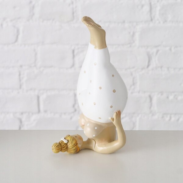 PORCELÁNOVÁ FIGURKA dekorativní, žena JÓGA 22 cm