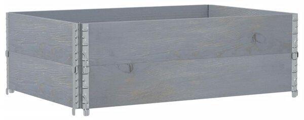 Zahradní truhlík šedý 120 x 80 cm masivní borové dřevo 3295849