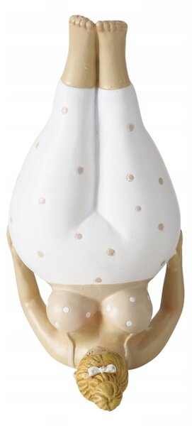 PORCELÁNOVÁ FIGURKA dekorativní, žena JÓGA 22 cm