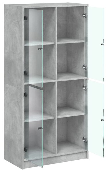 Highboard s dvířky betonově šedý 68x37x142 cm kompozitní dřevo 3295860