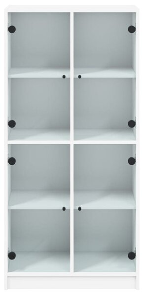 Highboard s dvířky bílý 68 x 37 x 142 cm kompozitní dřevo 3295857