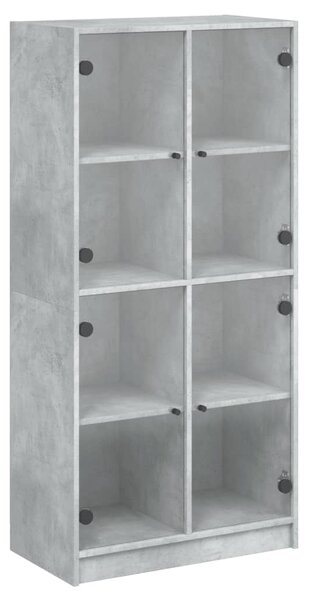 Highboard s dvířky betonově šedý 68x37x142 cm kompozitní dřevo 3295860