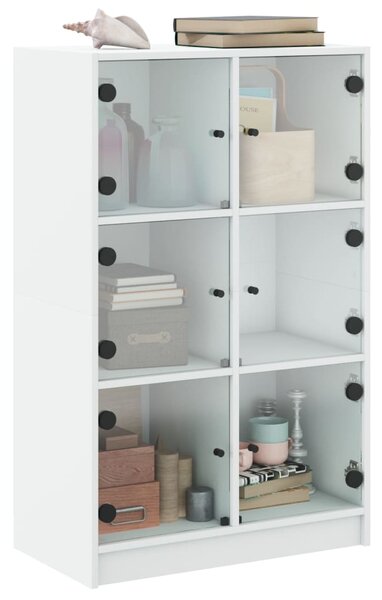 Highboard s dvířky bílý 68 x 37 x 109 cm kompozitní dřevo 3295850