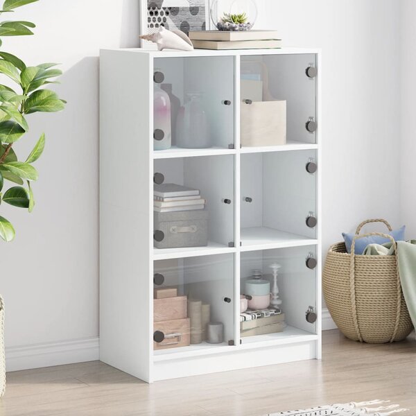 Highboard s dvířky bílý 68 x 37 x 109 cm kompozitní dřevo 3295850
