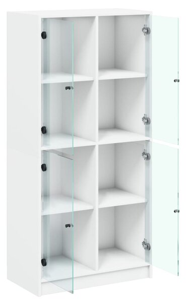 Highboard s dvířky bílý 68 x 37 x 142 cm kompozitní dřevo 3295857