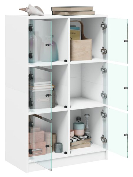 Highboard s dvířky bílý 68 x 37 x 109 cm kompozitní dřevo 3295850