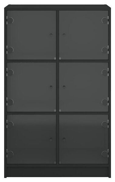 Highboard s dvířky černý 68 x 37 x 109 cm kompozitní dřevo 3295851