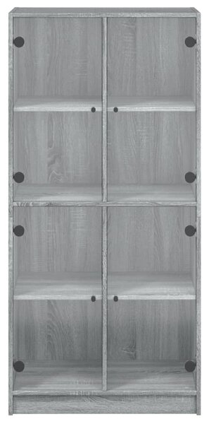 Highboard s dvířky šedý sonoma 68x37x142 cm kompozitní dřevo 3295862