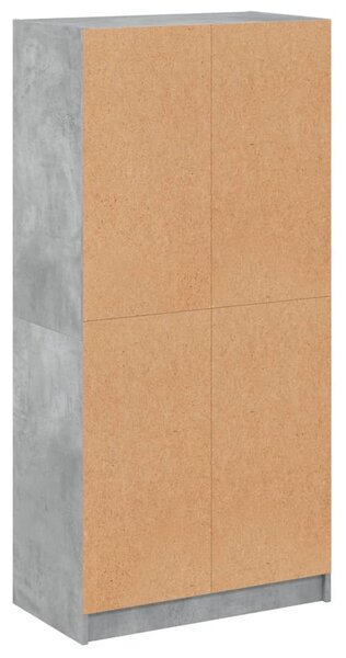 Highboard s dvířky betonově šedý 68x37x142 cm kompozitní dřevo 3295867